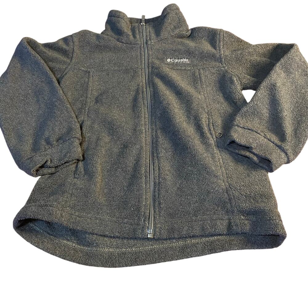 Columbia dark gray full zip boys fleece sweater‎ SIZE XS